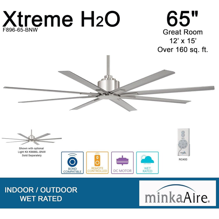 65 in. Outdoor LED Ceiling Fan and Light, Elegant Ceiling Fans, Silver Brushed Nickel Ceiling Fan-4-ErisView