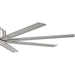 65 in. Outdoor LED Ceiling Fan and Light, Elegant Ceiling Fans, Silver Brushed Nickel Ceiling Fan-8-ErisView