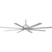 65 in. Outdoor LED Ceiling Fan and Light, Elegant Ceiling Fans, Silver Brushed Nickel Ceiling Fan-1-ErisView