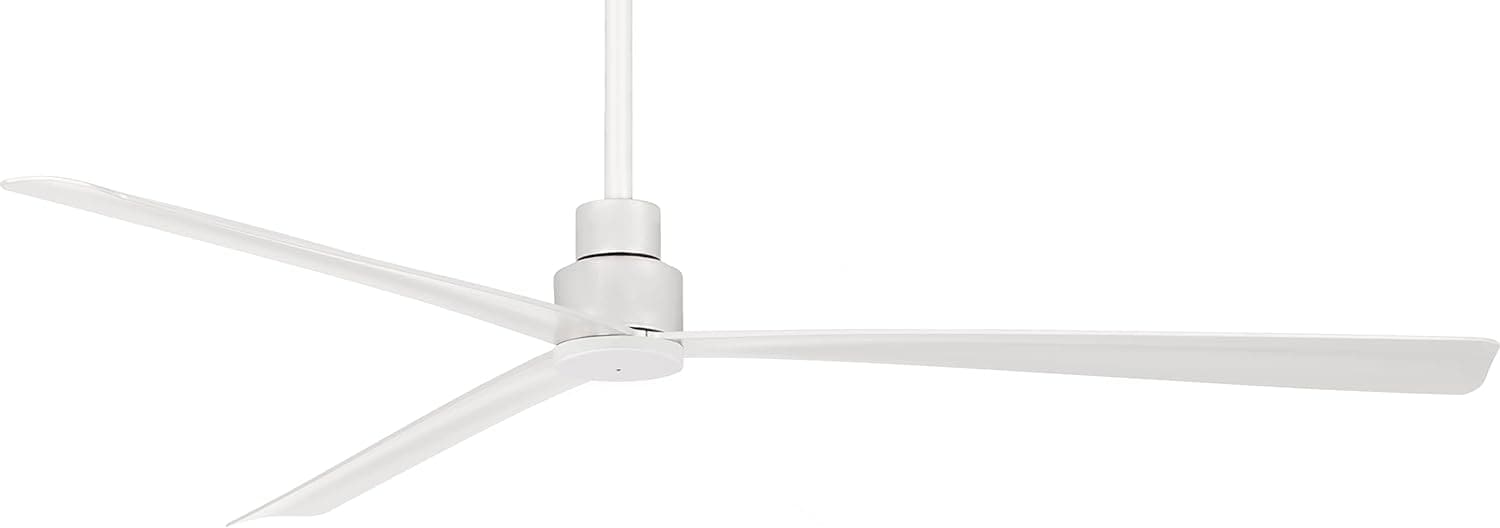 65 in. Outdoor LED Ceiling Fan and Light, Simple White Outdoor Ceiling Fans, Exterior Ceiling Fans-1-ErisView