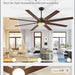 65 in. Remote Control Ceiling Fan and Light, Black Ceiling Fan for Living Room Bedroom, Outdoor Fan for Patio, Exterior Fans-3-ErisView