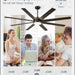 65 in. Remote Control Ceiling Fan and Light, Black Ceiling Fan for Living Room Bedroom, Outdoor Fan for Patio, Exterior Fans-5-ErisView
