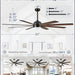 65 in. Remote Control Ceiling Fan and Light, Black Ceiling Fan for Living Room Bedroom, Outdoor Fan for Patio, Exterior Fans-7-ErisView