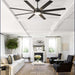 65 in. Remote Control Ceiling Fan and Light, Black Ceiling Fan for Living Room Bedroom, Outdoor Fan for Patio, Exterior Fans-8-ErisView