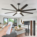 65 in. Remote Control Ceiling Fan and Light, Black Ceiling Fan for Living Room Bedroom, Outdoor Fan for Patio, Exterior Fans-1-ErisView