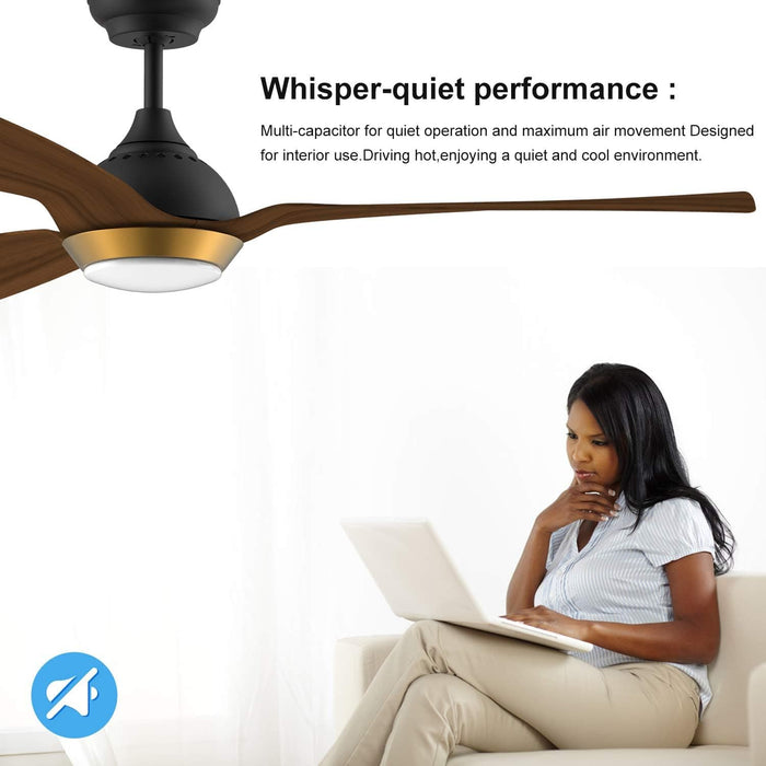 65 in. Smart Large Outdoor Fan, Remote Ceiling Fan with Light, Farmhouse Walnut Reversible DC Ceiling Fan, Propeller Ceiling Fan for Patio Living Room-13-ErisView