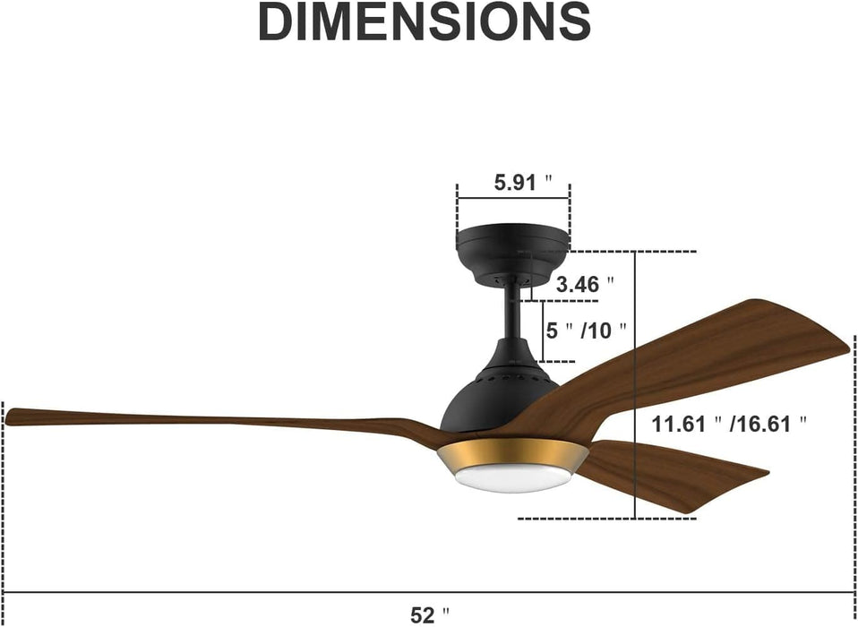 65 in. Smart Large Outdoor Fan, Remote Ceiling Fan with Light, Farmhouse Walnut Reversible DC Ceiling Fan, Propeller Ceiling Fan for Patio Living Room-14-ErisView