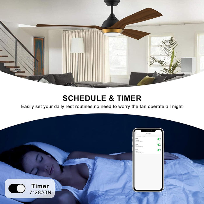 65 in. Smart Large Outdoor Fan, Remote Ceiling Fan with Light, Farmhouse Walnut Reversible DC Ceiling Fan, Propeller Ceiling Fan for Patio Living Room-15-ErisView