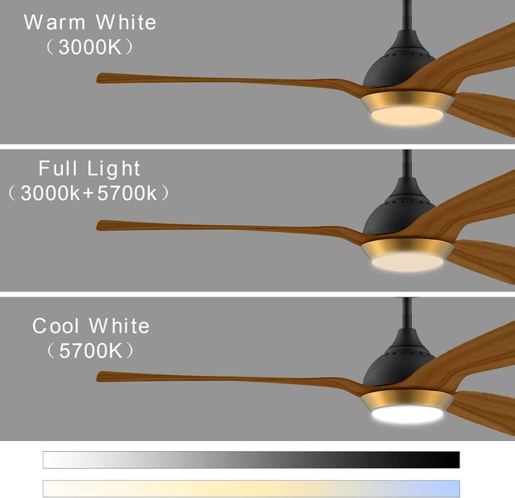 65 in. Smart Large Outdoor Fan, Remote Ceiling Fan with Light, Farmhouse Walnut Reversible DC Ceiling Fan, Propeller Ceiling Fan for Patio Living Room-16-ErisView