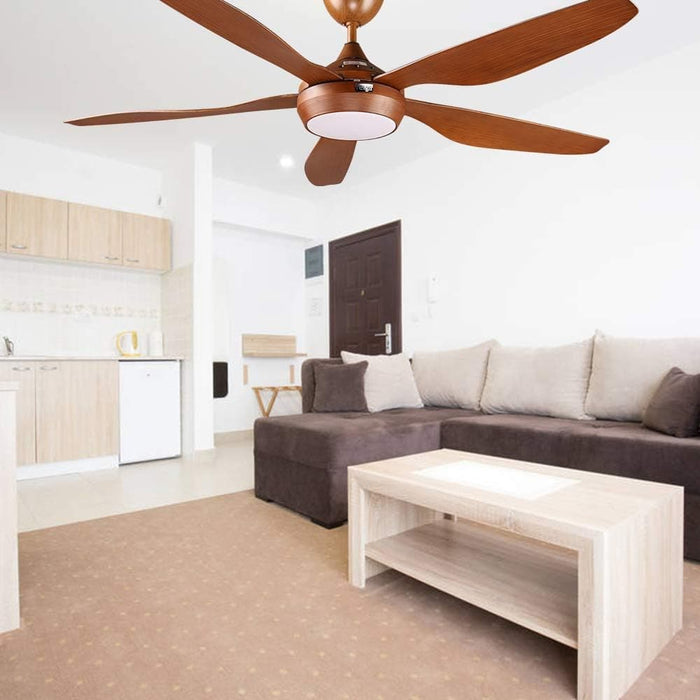 65 in. Smart Large Outdoor Fan, Remote Ceiling Fan with Light, Farmhouse Walnut Reversible DC Ceiling Fan, Propeller Ceiling Fan for Patio Living Room-39-ErisView