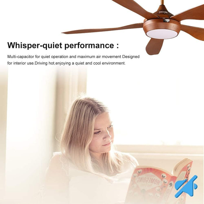 65 in. Smart Large Outdoor Fan, Remote Ceiling Fan with Light, Farmhouse Walnut Reversible DC Ceiling Fan, Propeller Ceiling Fan for Patio Living Room-40-ErisView