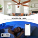 65 in. Smart Large Outdoor Fan, Remote Ceiling Fan with Light, Farmhouse Walnut Reversible DC Ceiling Fan, Propeller Ceiling Fan for Patio Living Room-41-ErisView