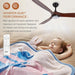 65 in. Smart Large Outdoor Fan, Remote Ceiling Fan with Light, Farmhouse Walnut Reversible DC Ceiling Fan, Propeller Ceiling Fan for Patio Living Room-47-ErisView