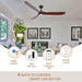 65 in. Smart Large Outdoor Fan, Remote Ceiling Fan with Light, Farmhouse Walnut Reversible DC Ceiling Fan, Propeller Ceiling Fan for Patio Living Room-50-ErisView