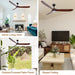 65 in. Smart Large Outdoor Fan, Remote Ceiling Fan with Light, Farmhouse Walnut Reversible DC Ceiling Fan, Propeller Ceiling Fan for Patio Living Room-52-ErisView