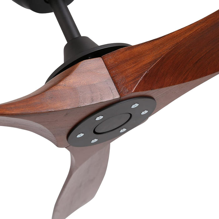 65 in. Smart Large Outdoor Fan, Remote Ceiling Fan with Light, Farmhouse Walnut Reversible DC Ceiling Fan, Propeller Ceiling Fan for Patio Living Room-55-ErisView