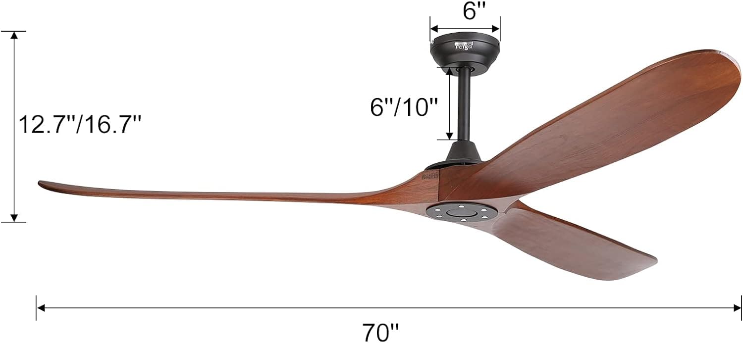 65 in. Smart Large Outdoor Fan, Remote Ceiling Fan with Light, Farmhouse Walnut Reversible DC Ceiling Fan, Propeller Ceiling Fan for Patio Living Room-58-ErisView