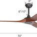 65 in. Smart Large Outdoor Fan, Remote Ceiling Fan with Light, Farmhouse Walnut Reversible DC Ceiling Fan, Propeller Ceiling Fan for Patio Living Room-58-ErisView