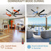 65 in. Smart Large Outdoor Fan, Remote Ceiling Fan with Light, Farmhouse Walnut Reversible DC Ceiling Fan, Propeller Ceiling Fan for Patio Living Room-62-ErisView