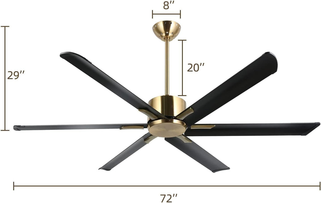 65 in. Smart Large Outdoor Fan, Remote Ceiling Fan with Light, Farmhouse Walnut Reversible DC Ceiling Fan, Propeller Ceiling Fan for Patio Living Room-65-ErisView