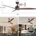 65 in. Smart Large Outdoor Fan, Remote Ceiling Fan with Light, Farmhouse Walnut Reversible DC Ceiling Fan, Propeller Ceiling Fan for Patio Living Room-6-ErisView