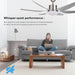 65 in. Smart Large Outdoor Fan, Remote Ceiling Fan with Light, Farmhouse Walnut Reversible DC Ceiling Fan, Propeller Ceiling Fan for Patio Living Room-71-ErisView