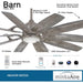 65 in. Unique Ceiling Fans with Lights, Elegant Ceiling Fans, Brushed Nickel Ceiling Fan-2-ErisView
