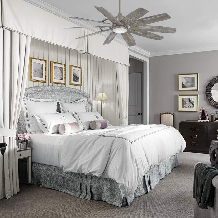 65 in. Unique Ceiling Fans with Lights, Elegant Ceiling Fans, Brushed Nickel Ceiling Fan-6-ErisView