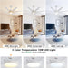 65 in. White Ceiling Fan with Light and Remote, Large Modern Ceiling Fan for Living Room Bedroom Office, Outdoor Fan for Patio-2-ErisView