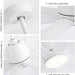 65 in. White Ceiling Fan with Light and Remote, Large Modern Ceiling Fan for Living Room Bedroom Office, Outdoor Fan for Patio-7-ErisView