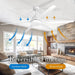 65 in. White Large LED Remote Ceiling Fan with Light, Reversible Quietest Fan For Sleeping with Light-2-ErisView