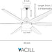 65 in. White Large LED Remote Ceiling Fan with Light, Reversible Quietest Fan For Sleeping with Light-5-ErisView
