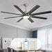 66 in. Gold and White Remote Control Ceiling Fan and Light, Smart Modern Industrial Ceiling Fans for Bedroom, Office Ceiling Fan-14-ErisView