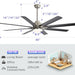 66 in. Gold and White Remote Control Ceiling Fan and Light, Smart Modern Industrial Ceiling Fans for Bedroom, Office Ceiling Fan-15-ErisView