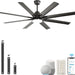 66 in. Gold and White Remote Control Ceiling Fan and Light, Smart Modern Industrial Ceiling Fans for Bedroom, Office Ceiling Fan-17-ErisView