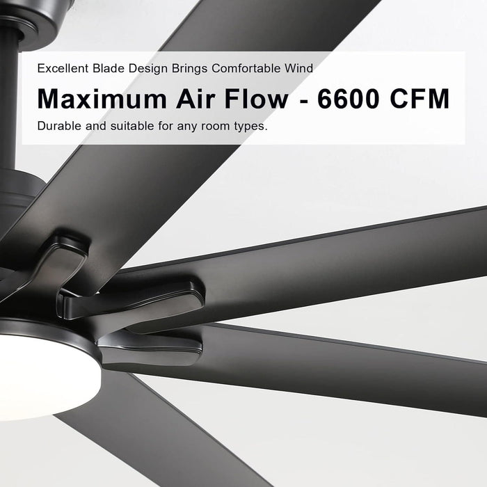 66 in. Gold and White Remote Control Ceiling Fan and Light, Smart Modern Industrial Ceiling Fans for Bedroom, Office Ceiling Fan-22-ErisView