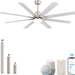 66 in. Gold and White Remote Control Ceiling Fan and Light, Smart Modern Industrial Ceiling Fans for Bedroom, Office Ceiling Fan-24-ErisView
