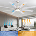 66 in. Gold and White Remote Control Ceiling Fan and Light, Smart Modern Industrial Ceiling Fans for Bedroom, Office Ceiling Fan-26-ErisView