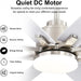 66 in. Gold and White Remote Control Ceiling Fan and Light, Smart Modern Industrial Ceiling Fans for Bedroom, Office Ceiling Fan-27-ErisView