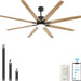 66 in. Gold and White Remote Control Ceiling Fan and Light, Smart Modern Industrial Ceiling Fans for Bedroom, Office Ceiling Fan-31-ErisView