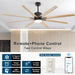 66 in. Gold and White Remote Control Ceiling Fan and Light, Smart Modern Industrial Ceiling Fans for Bedroom, Office Ceiling Fan-34-ErisView