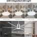 66 in. Large Ceiling Fans with Lights Remote APP Control, Modern Ceiling Fan, New Ceiling Fans for Living Room Garage Workshops, Warehouse Ceiling Fans-3-ErisView