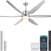 66 in. Large Ceiling Fans with Lights Remote APP Control, Modern Ceiling Fan, New Ceiling Fans for Living Room Garage Workshops, Warehouse Ceiling Fans-1-ErisView
