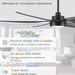 66 in. Large LED Ceiling Fan and Light, Reversible Ceiling Fan for Patio Living Room Bedroom Dining Room, Kitchen Ceiling Fans with Lights-4-ErisView