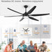66 in. Large LED Ceiling Fan and Light, Reversible Ceiling Fan for Patio Living Room Bedroom Dining Room, Kitchen Ceiling Fans with Lights-5-ErisView