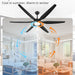 66 in. Large LED Ceiling Fan and Light, Reversible Ceiling Fan for Patio Living Room Bedroom Dining Room, Kitchen Ceiling Fans with Lights-7-ErisView