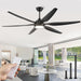 66 in. Large LED Ceiling Fan and Light, Reversible Ceiling Fan for Patio Living Room Bedroom Dining Room, Kitchen Ceiling Fans with Lights-1-ErisView