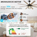 66 in. Remote Control Ceiling Fan and Light, Farmhouse Reversible Quiet Ceiling Fans for Living Room Kitchen Patio-5-ErisView