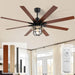66 in. Remote Control Ceiling Fan and Light, Farmhouse Reversible Quiet Ceiling Fans for Living Room Kitchen Patio-1-ErisView