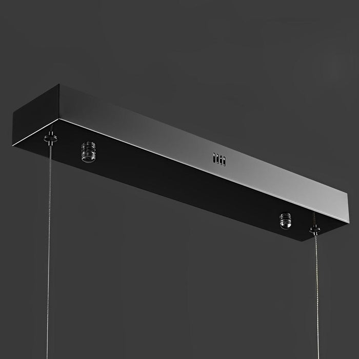 Long Strip Mountains Stepless Dimming LED Postmodern Chandelier
